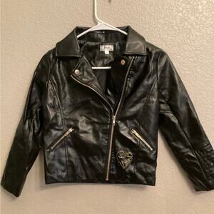 NWOT Disney Parks Disney D-Signed Descendants Black Moto Jacket Faux Leather M